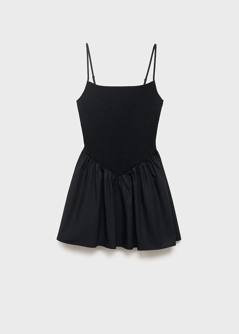 Combined gathered dress