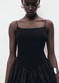 Combined gathered dress