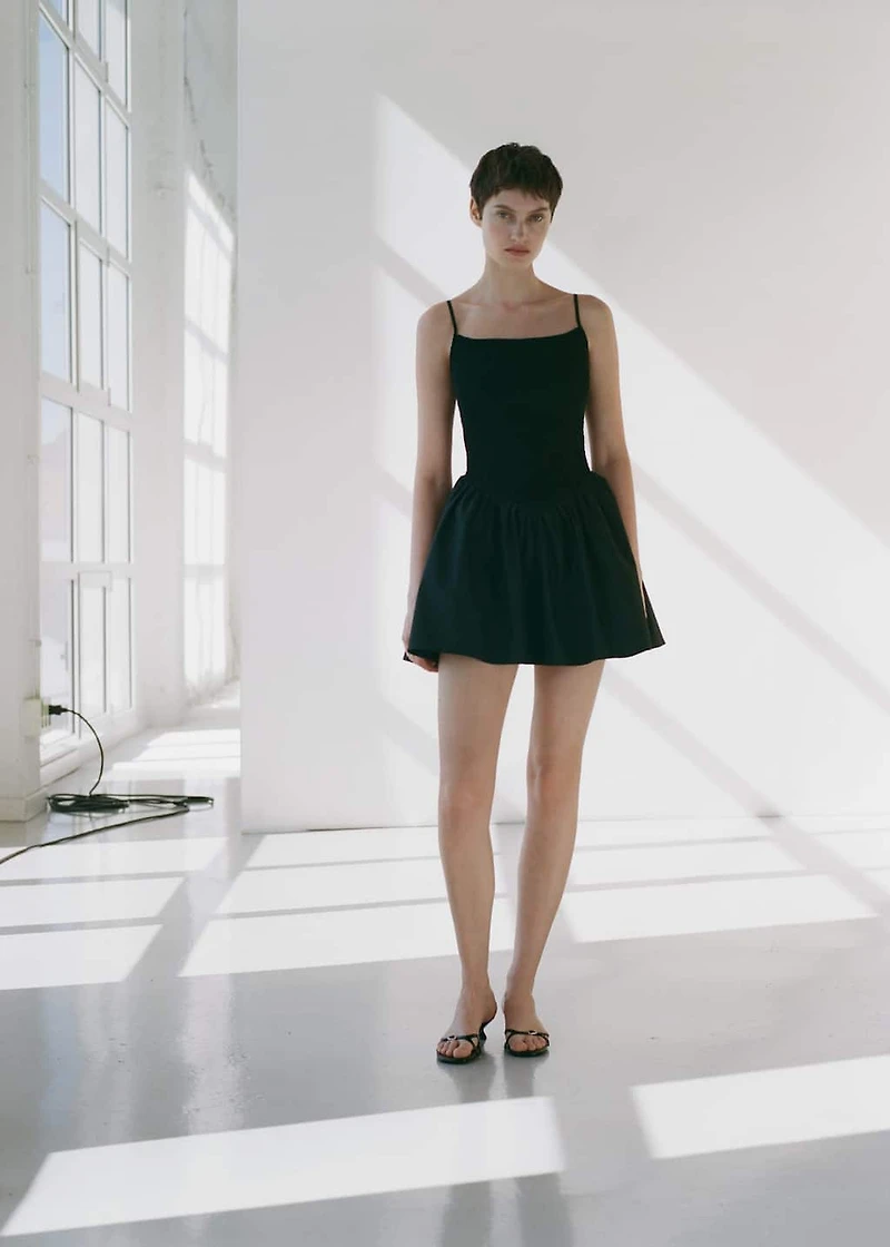 Combined gathered dress