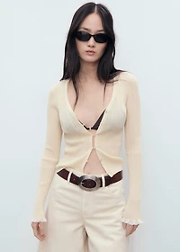 Contrast trim cardigan