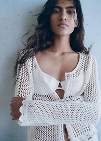 Crochet cardigan with buttons