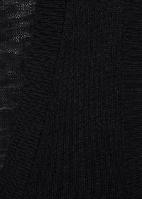 Fine-knit vest with buttons