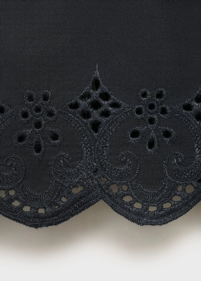 Embroidered crop top