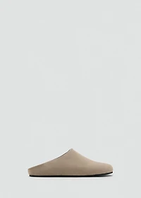 Suede leather clogs