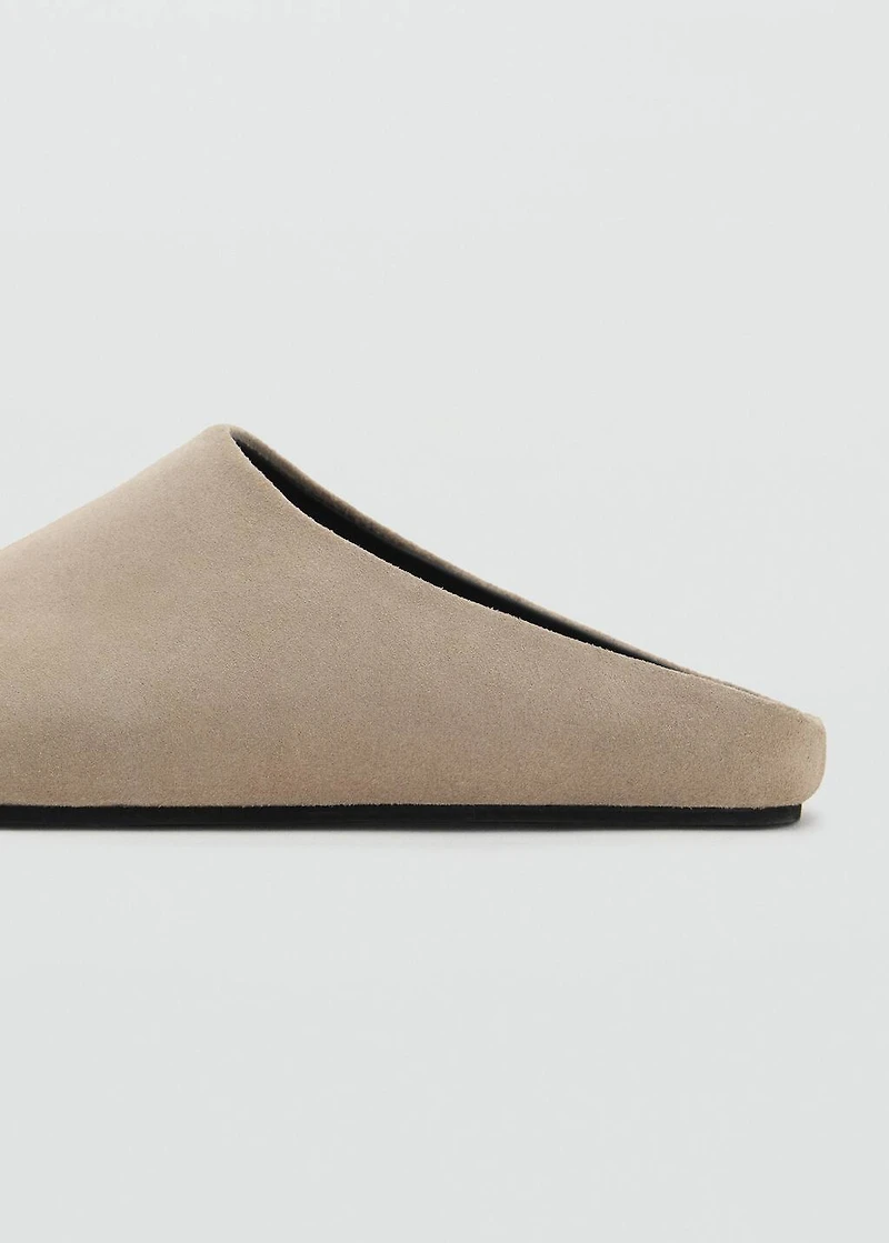 Suede leather clogs
