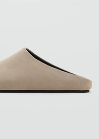Suede leather clogs