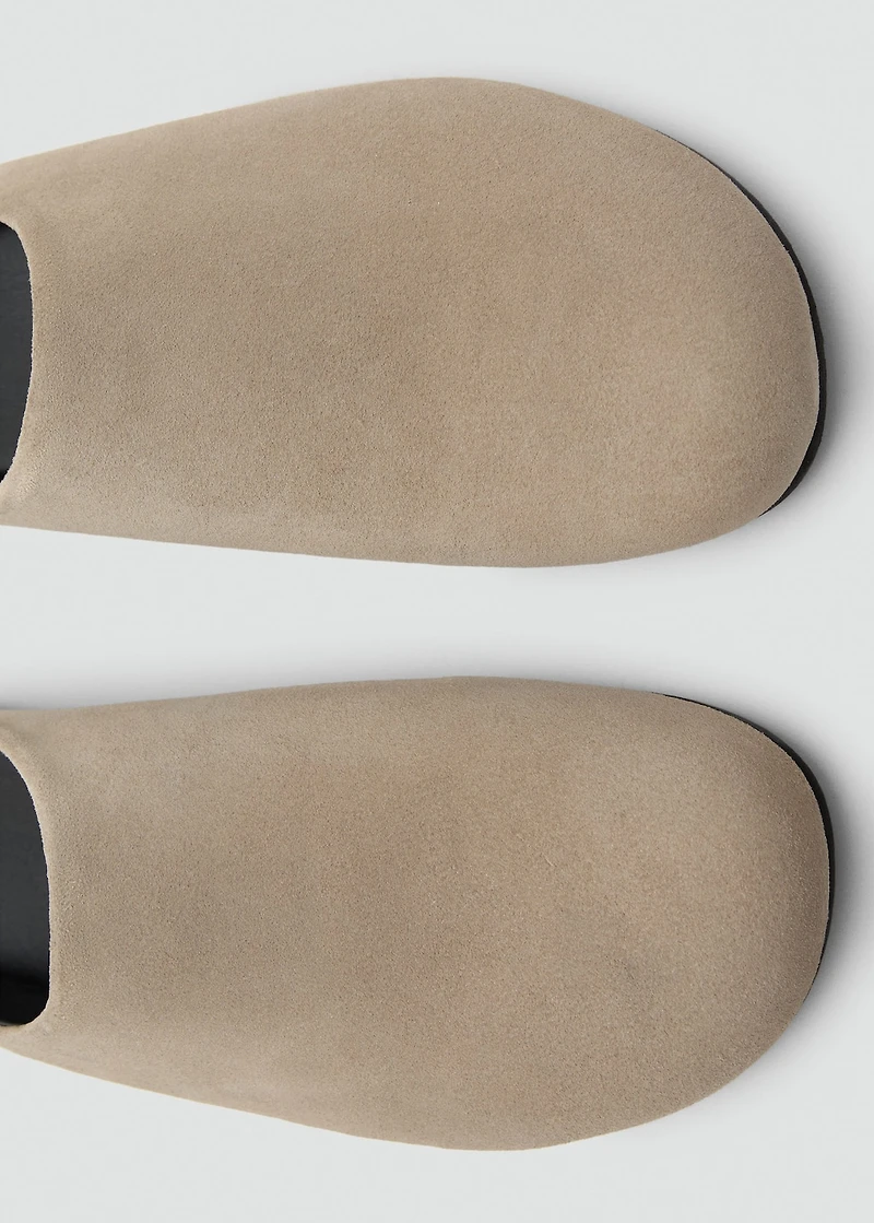 Suede leather clogs