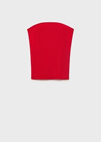 Strapless fitted top