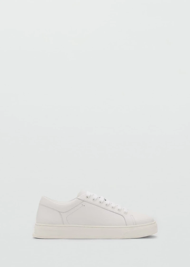 Leather panel sneakers