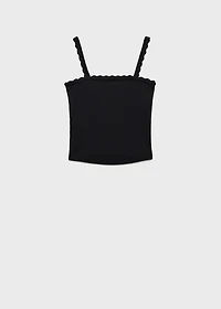 Knitted top with waves