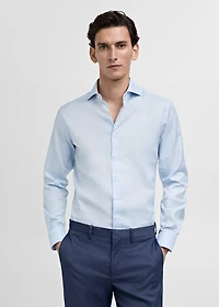 Slim fit structured suit shirt