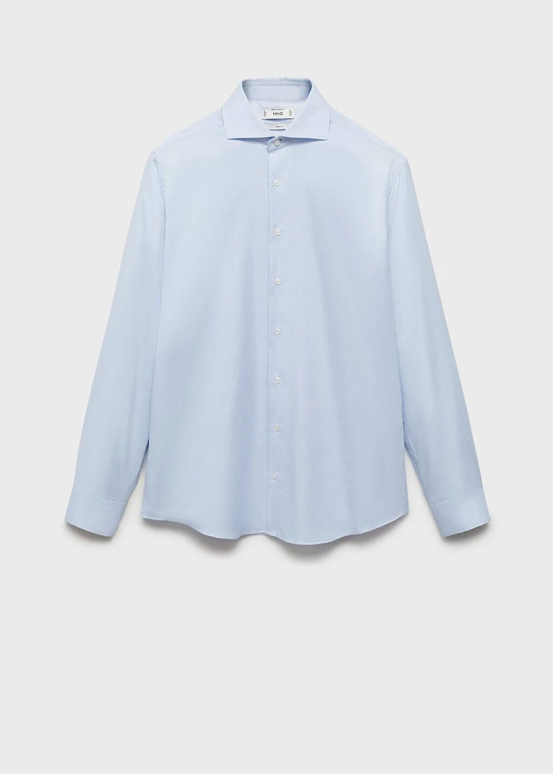 Slim fit structured suit shirt