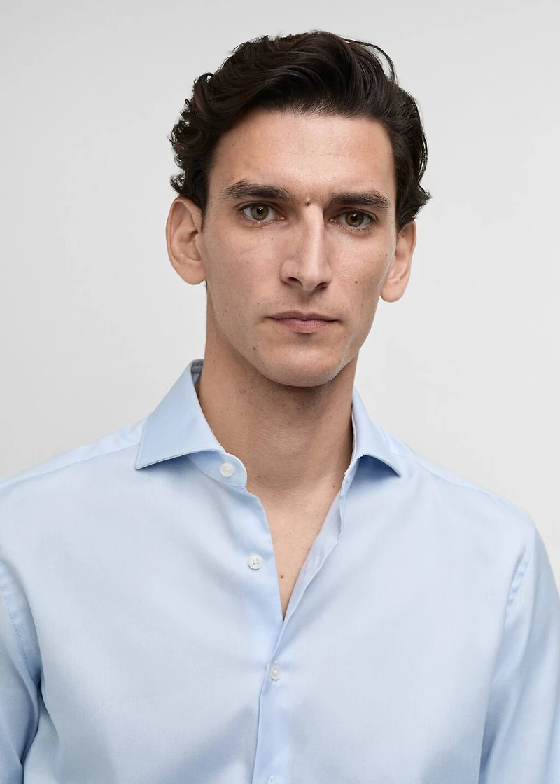 Slim fit structured suit shirt
