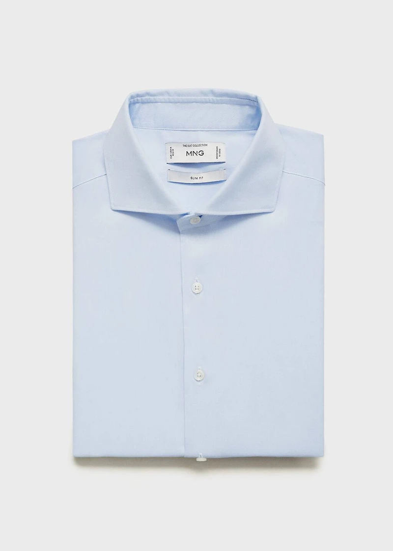 Slim fit structured suit shirt