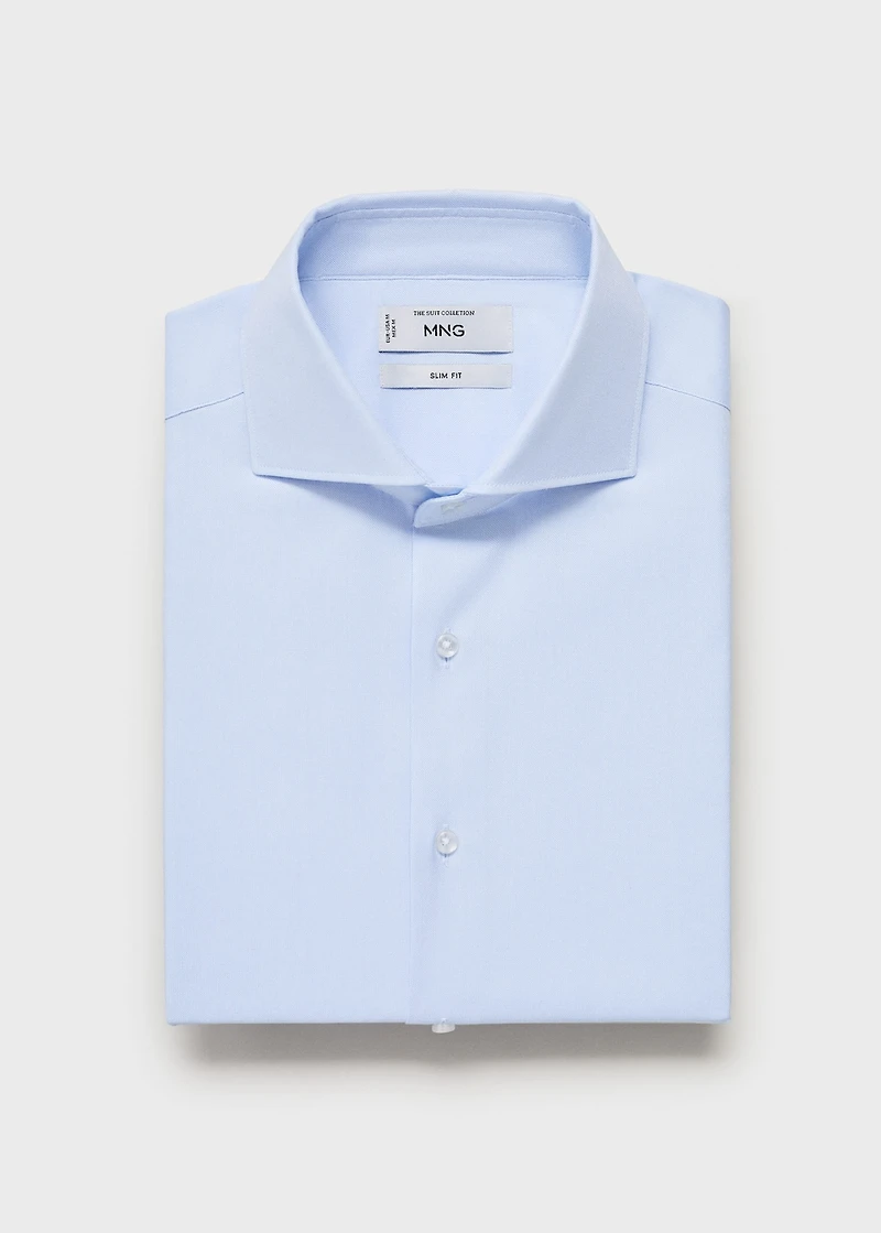 Slim fit structured suit shirt