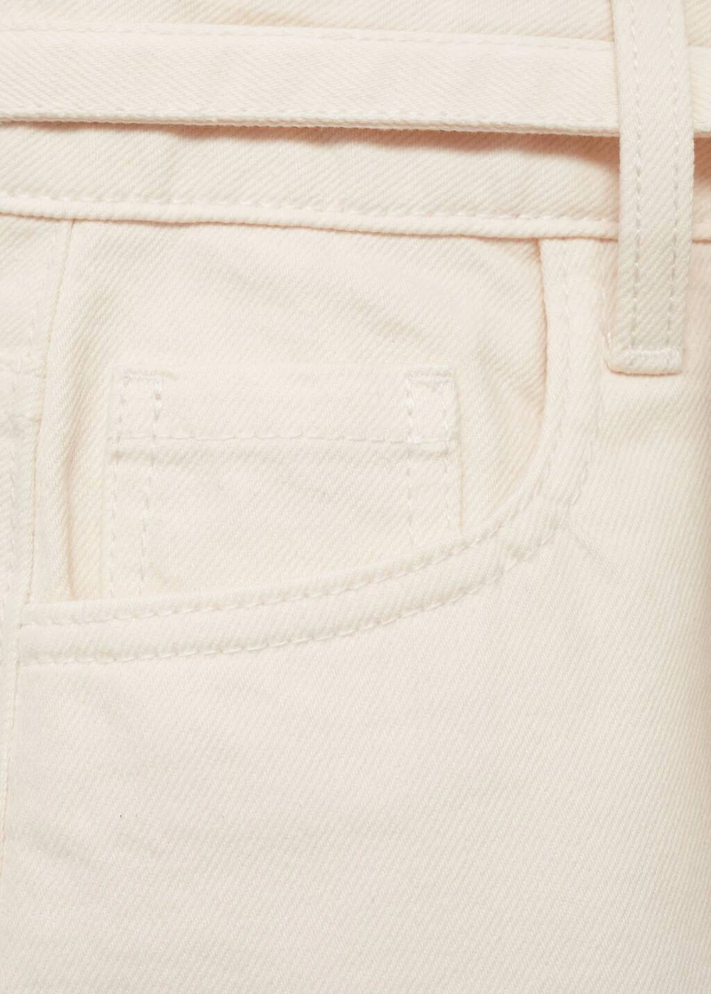 Denim skirt with bow