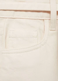 Denim skirt with bow