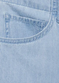 Mid-rise wide leg denim pants