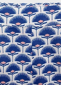 Printed linen shorts