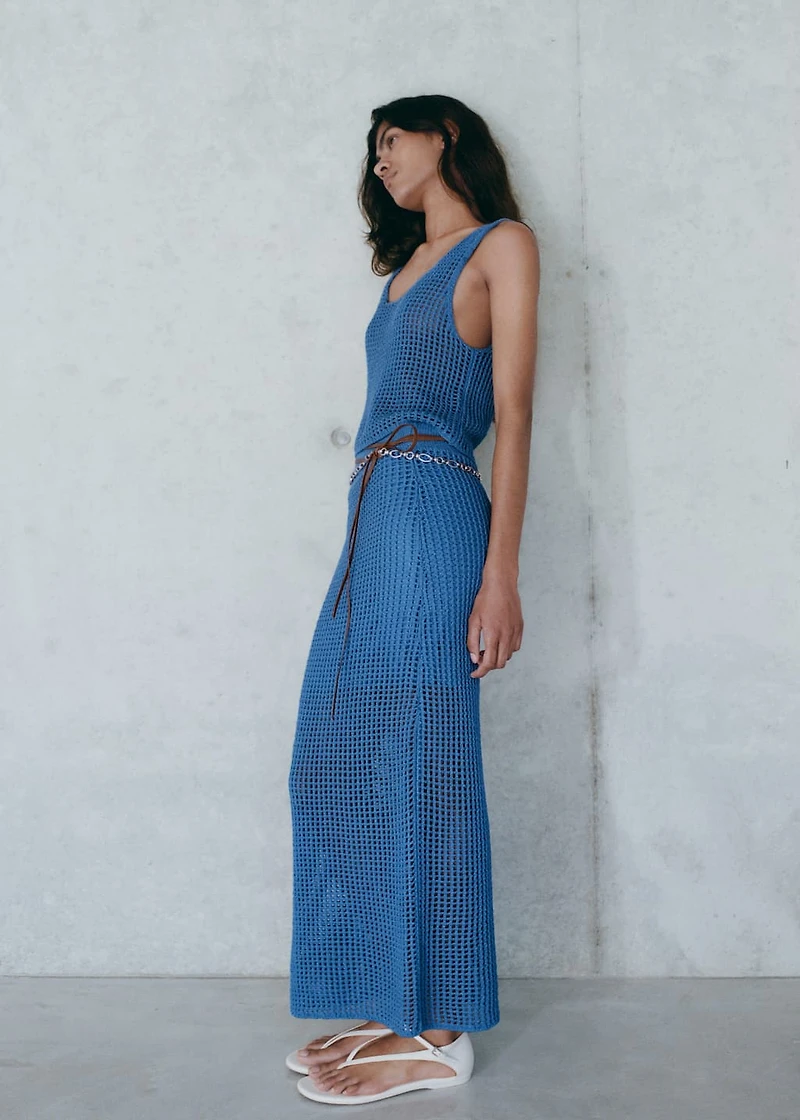 Crochet long skirt