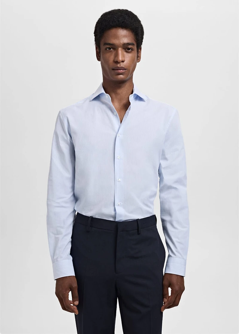 Slim fit thousand striped suit shirt