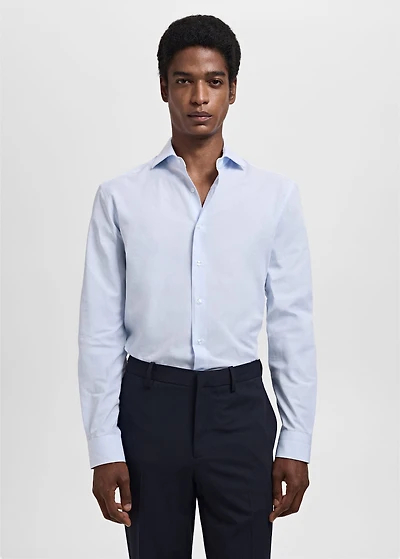 Slim fit thousand striped suit shirt