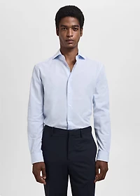 Slim fit thousand striped suit shirt