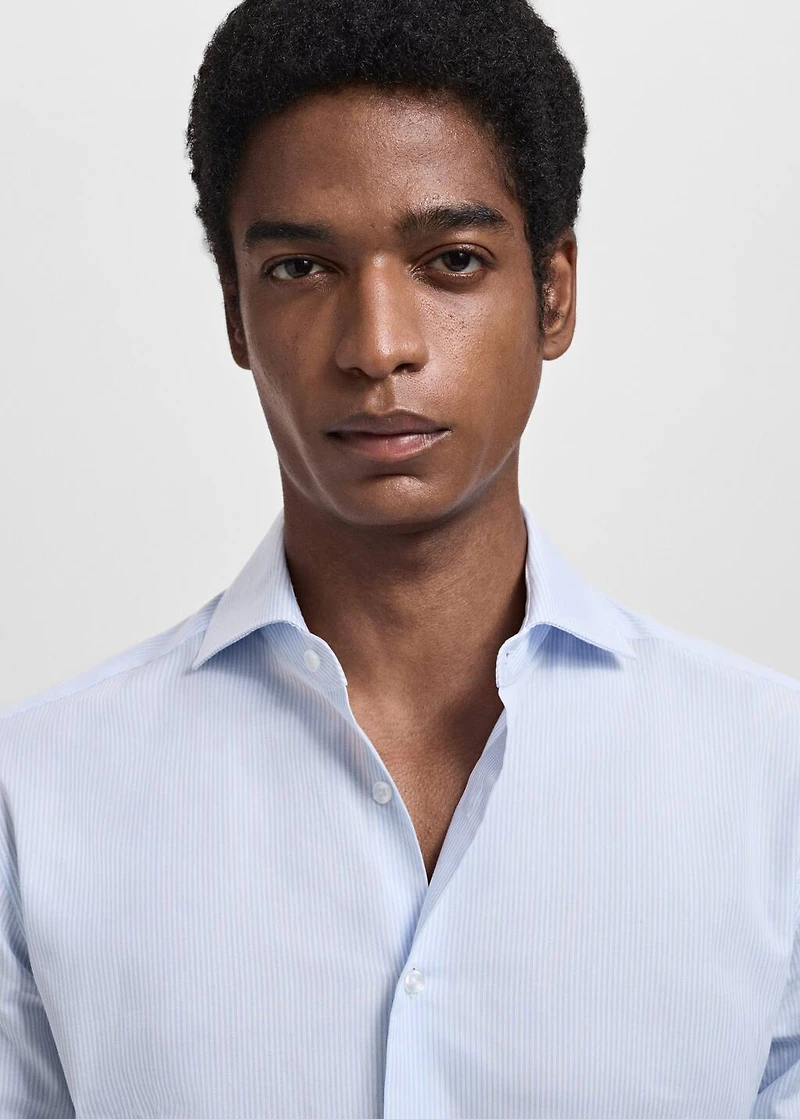 Slim fit thousand striped suit shirt