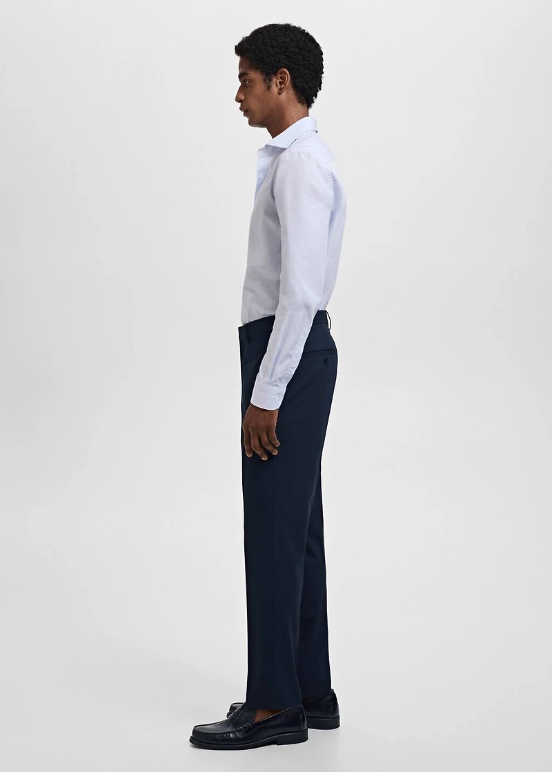 Slim fit thousand striped suit shirt