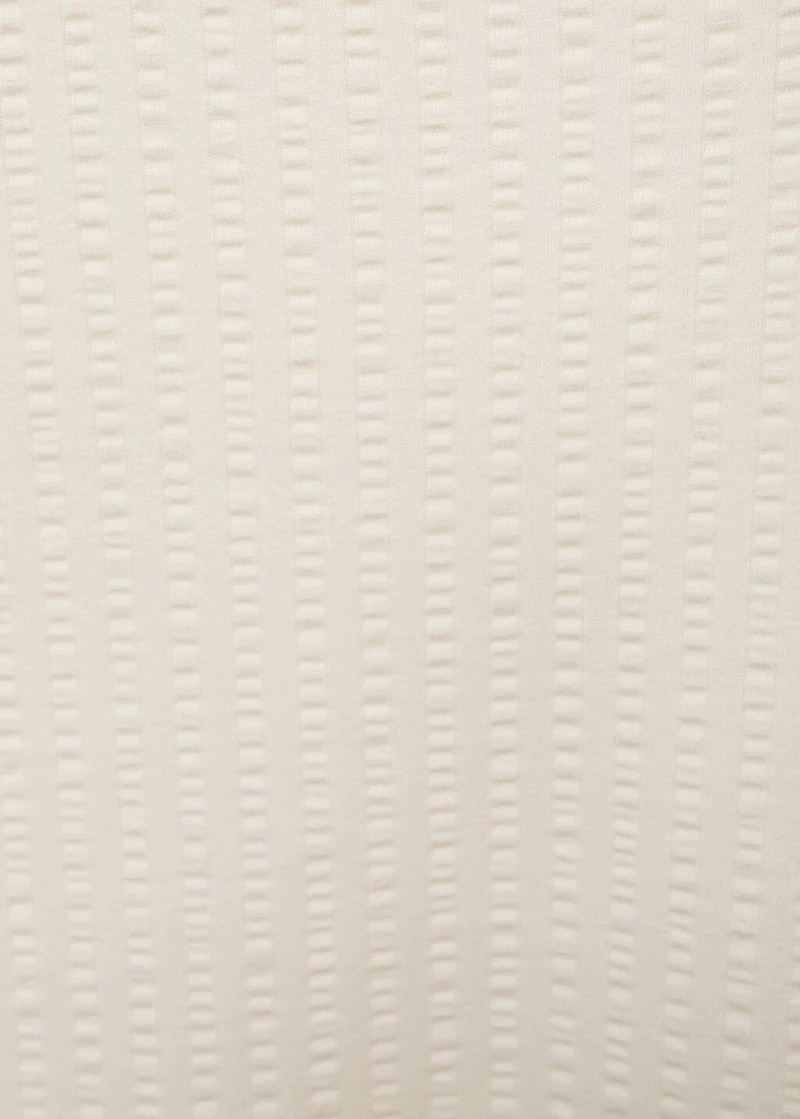 Seersucker cotton polo shirt