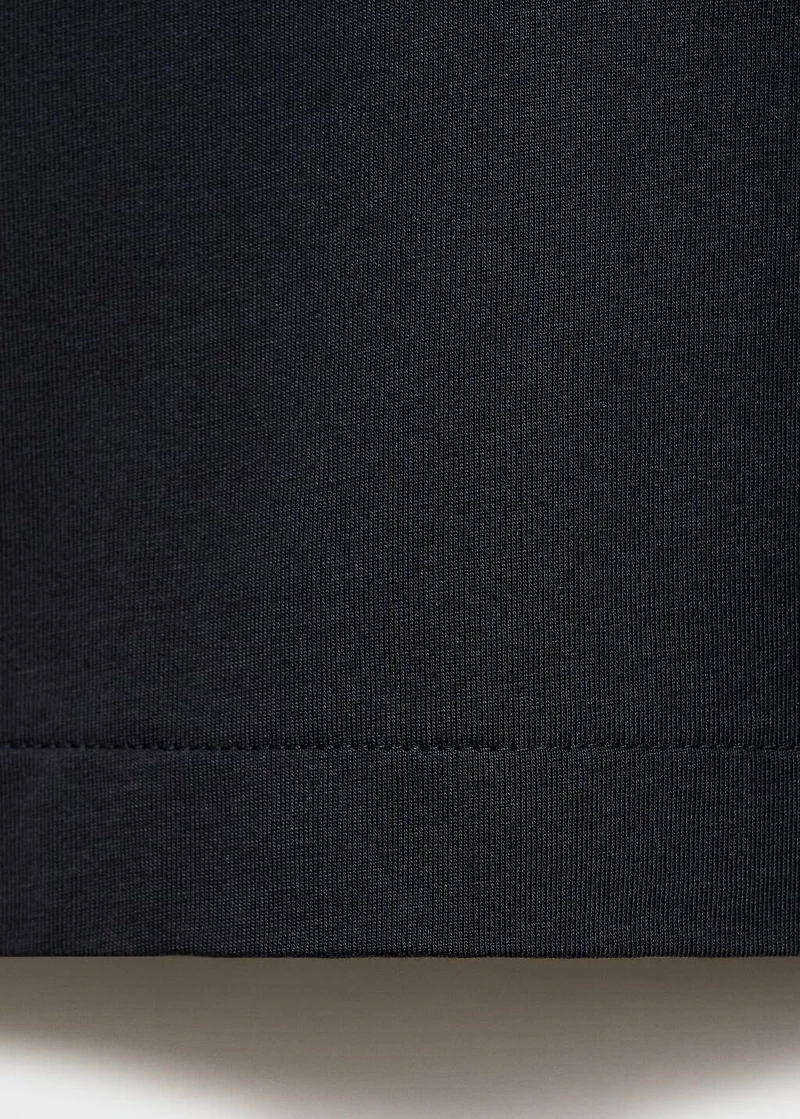 Zip neck polo shirt