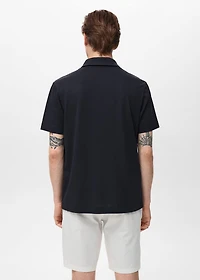 Zip neck polo shirt
