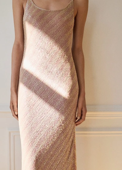 Scoop-back sequin dress