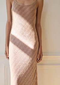 Scoop-back sequin dress