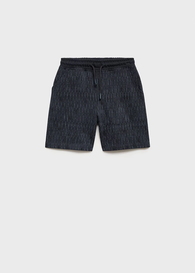 Printed cotton bermuda shorts