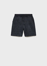 Printed cotton bermuda shorts