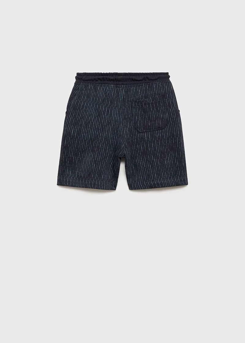 Printed cotton bermuda shorts