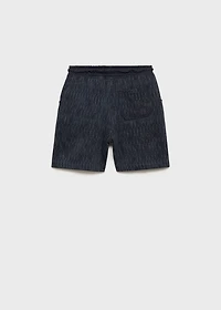 Printed cotton bermuda shorts