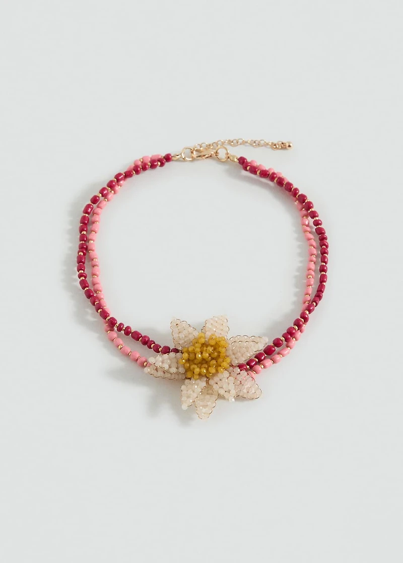 Flower choker necklace