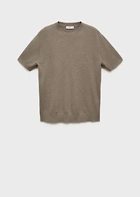 Ribbed knit t-shirt