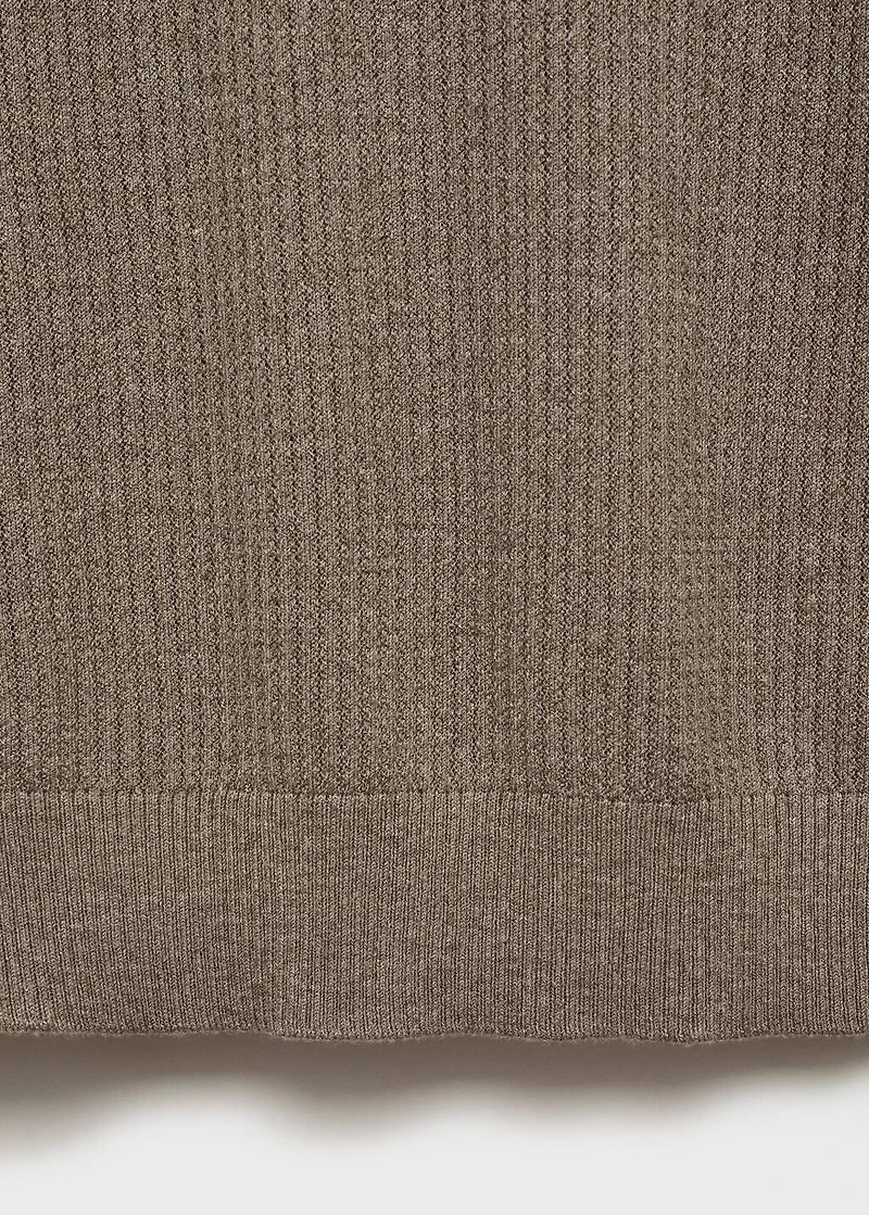 Ribbed knit t-shirt