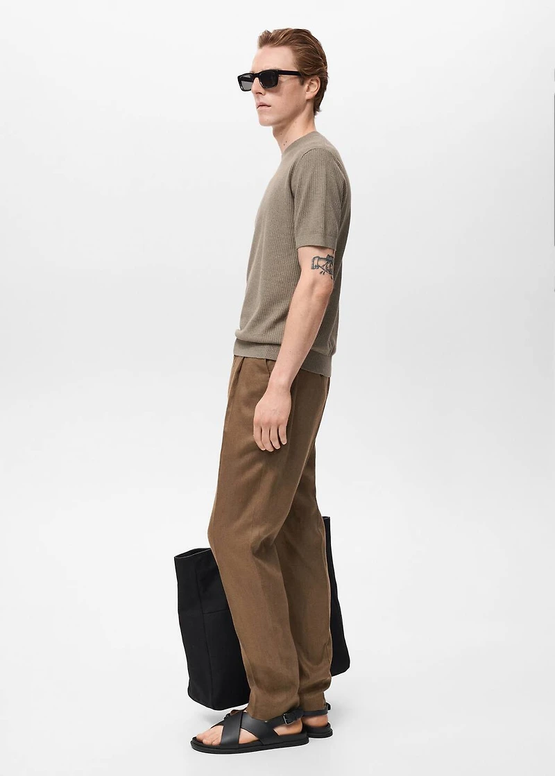 Ribbed knit t-shirt