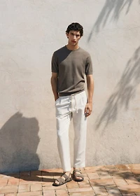 Ribbed knit t-shirt