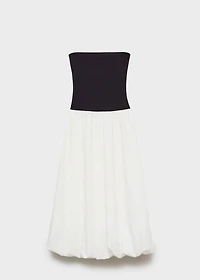 Combined knitted balloon dress