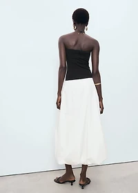 Combined knitted balloon dress