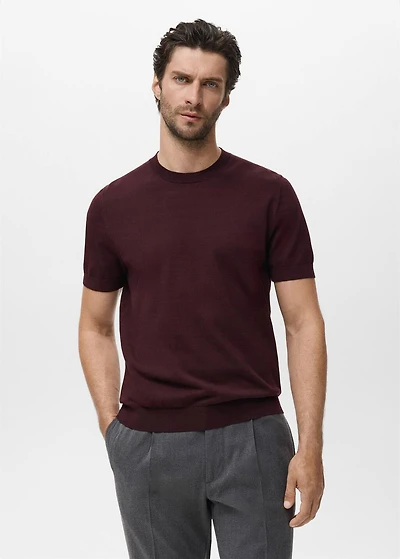Cotton fine-knit t-shirt