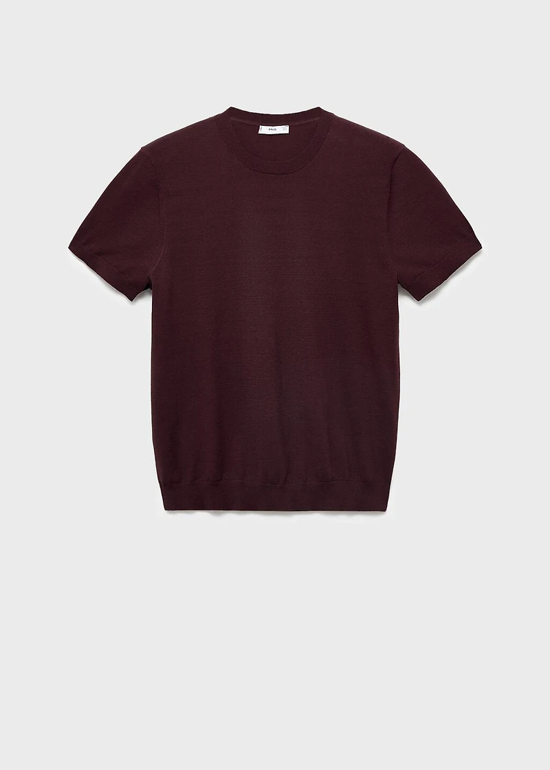 Cotton fine-knit t-shirt