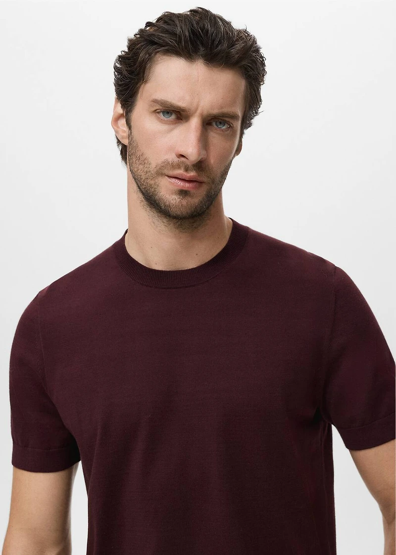 Cotton fine-knit t-shirt