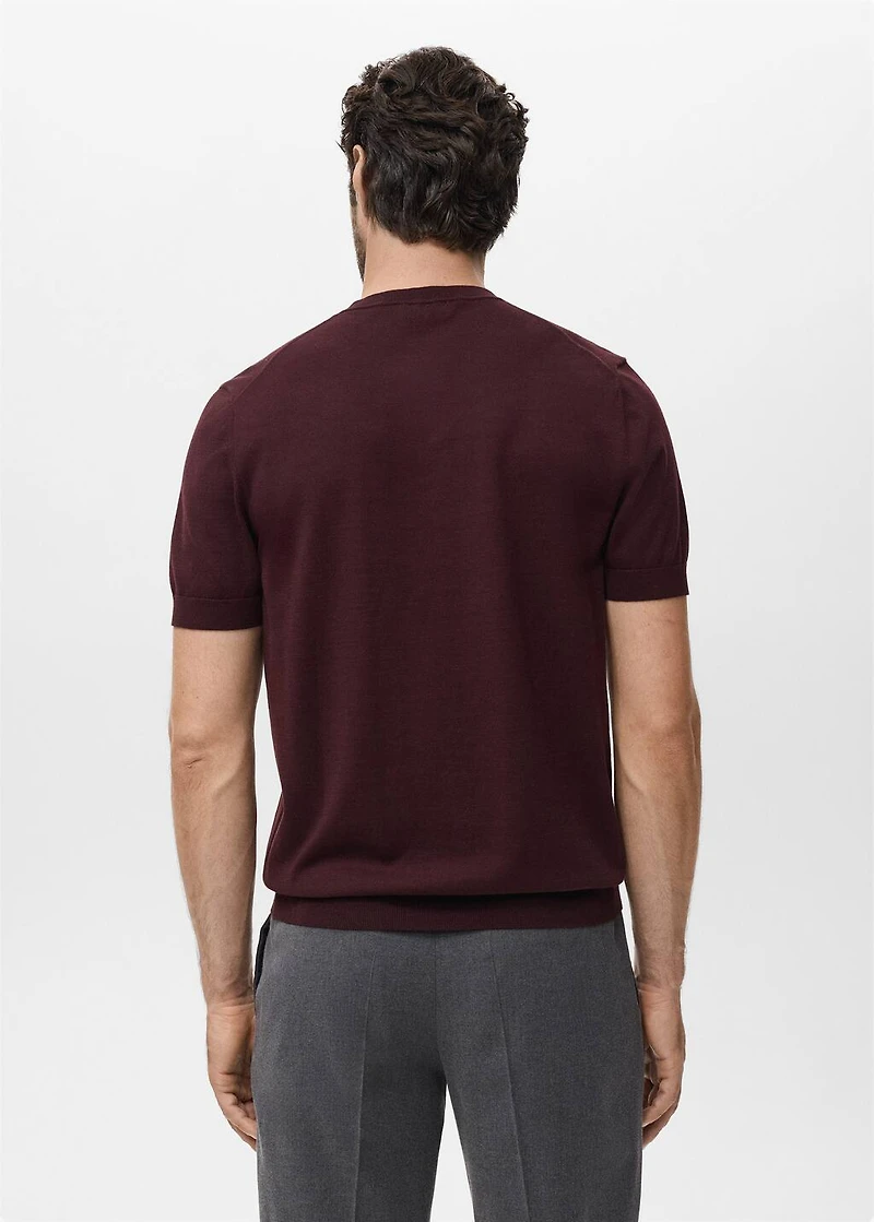 Cotton fine-knit t-shirt
