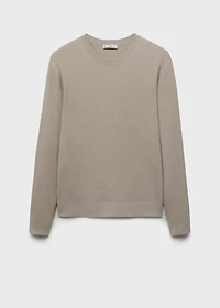 Fine rib-knit cotton sweater